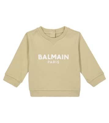 Baby logo cotton-blend sweatshirt | Balmain Kids