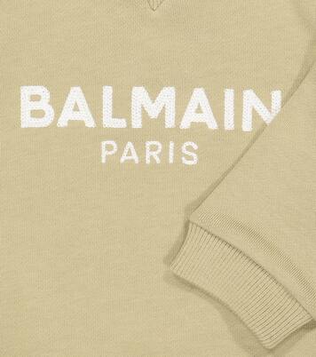 Baby logo cotton-blend sweatshirt | Balmain Kids