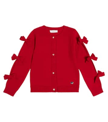 Bow-detail cardigan | Monnalisa