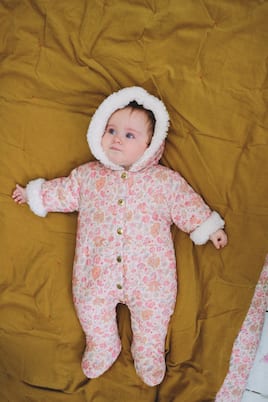 Baby Kirina floral cotton corduroy onesie | Louise Misha