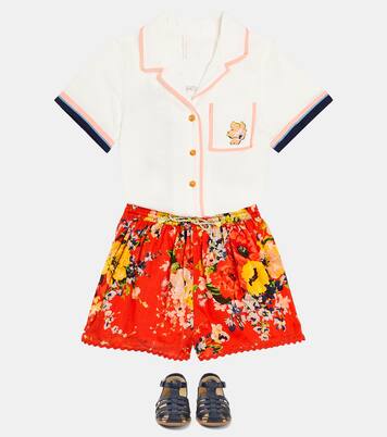 Alight floral cotton shorts | Zimmermann Kids