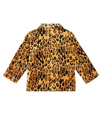 Leopard cotton velvet blazer | Mini Rodini