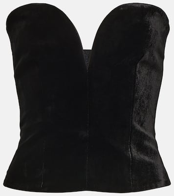 Bustier-Top aus Samt | Roland Mouret