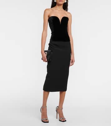 Bustier-Top aus Samt | Roland Mouret