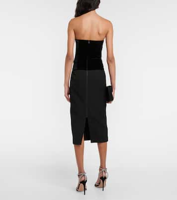 Bustier-Top aus Samt | Roland Mouret