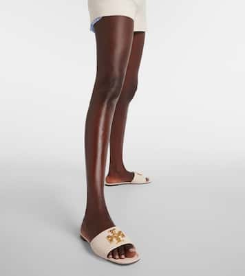 Pantoletten Eleanor T Monogram aus Leder | Tory Burch