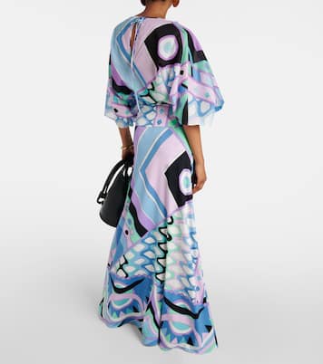 Falda larga Vivara de satén de jersey | Pucci