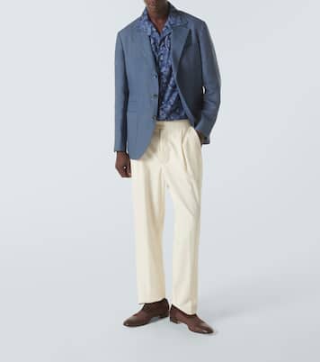 Greggo leather-trimmed suede Oxford shoes | Christian Louboutin