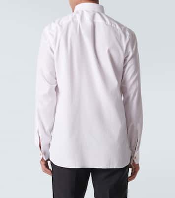 Pleated cotton tuxedo shirt | Rubinacci