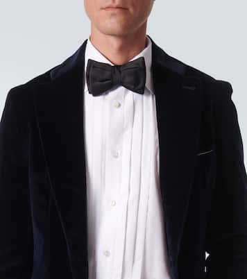 Pleated cotton tuxedo shirt | Rubinacci