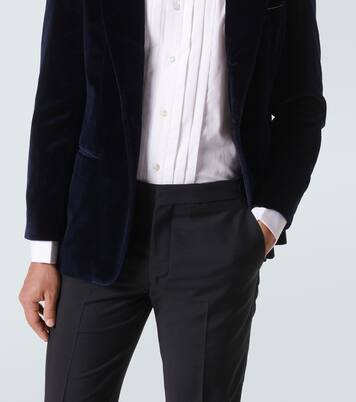 Pleated cotton tuxedo shirt | Rubinacci