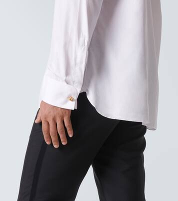 Pleated cotton tuxedo shirt | Rubinacci