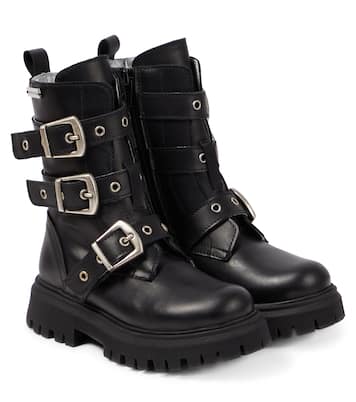 Leather biker boots | Monnalisa