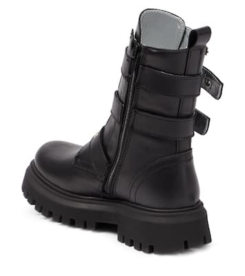 Leather biker boots | Monnalisa