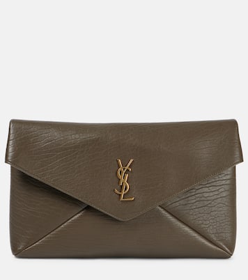 Cassandre Large leather clutch | Saint Laurent
