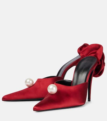 Mules aus Satin mit Zierperlen | Magda Butrym