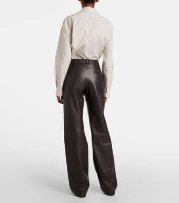 Pantalon droit Selviese en cuir | The Row