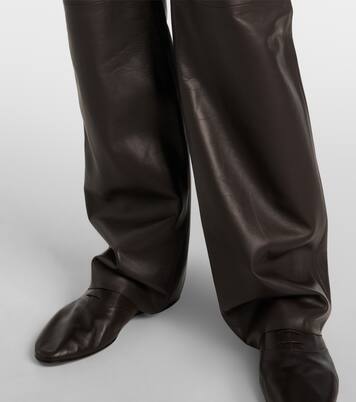 Pantalon droit Selviese en cuir | The Row