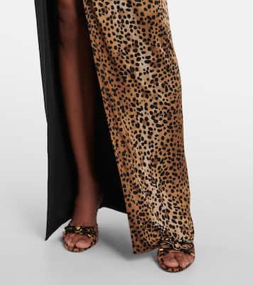 Medusa '95 leopard-print draped gown | Versace
