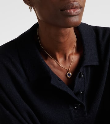 Halskette Gemstone Heart aus 18kt Gelbgold mit Tansanit | FoundRae