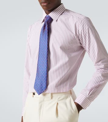 Striped cotton poplin shirt | Charvet
