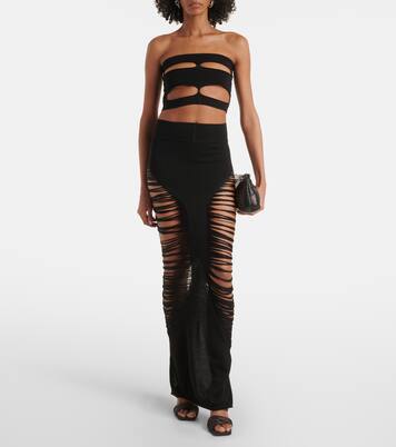 Cutout strapless wool top | Rick Owens