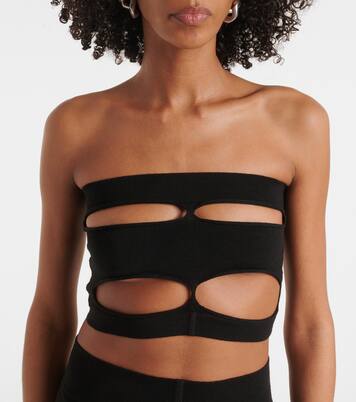 Cutout strapless wool top | Rick Owens