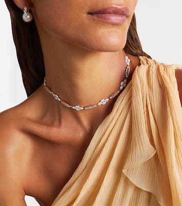 Choker aus 18kt Gelbgold mit Emaille und Diamanten | Kamyen