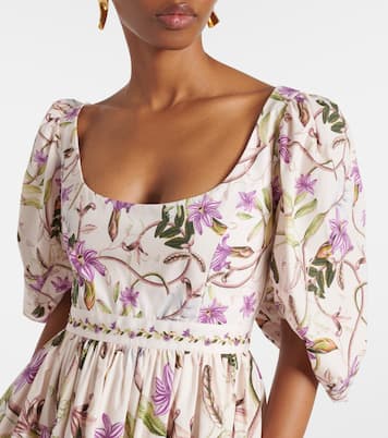 Abito lungo Viviane in cotone con stampa floreale | Agua by Agua Bendita