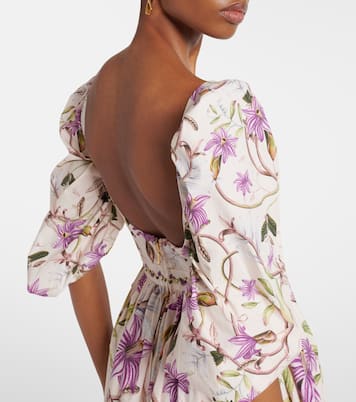 Abito lungo Viviane in cotone con stampa floreale | Agua by Agua Bendita