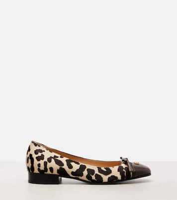 Valet Du Roi calf hair ballet flats | Valentino Garavani