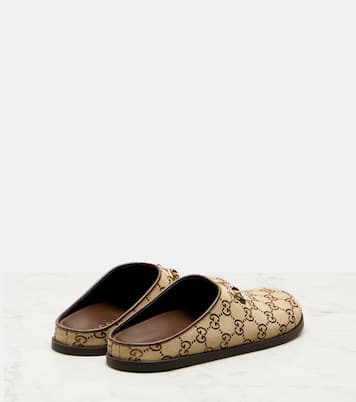 Slippers GG mit Leder | Gucci