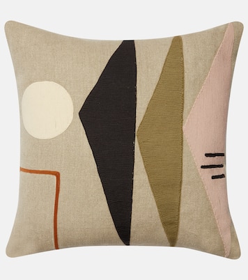Monterey Triangles linen cushion | Jonathan Adler