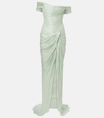 Draped off-shoulder corset gown | Marmar Halim