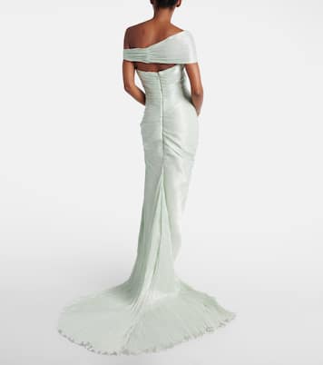 Draped off-shoulder corset gown | Marmar Halim