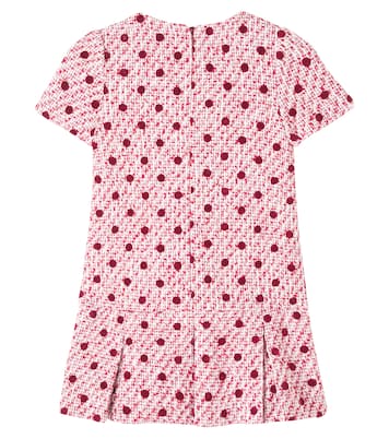 Abito in bouclé a pois con fiocco | Self-Portrait Kids