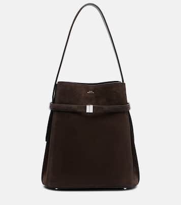 Bucket Bag Belted aus Veloursleder | Toteme