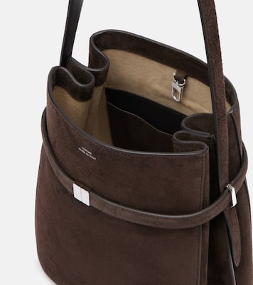Bucket Bag Belted aus Veloursleder | Toteme