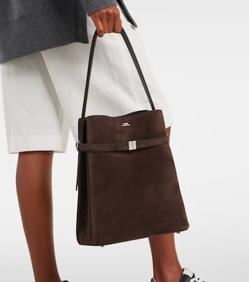 Bucket Bag Belted aus Veloursleder | Toteme