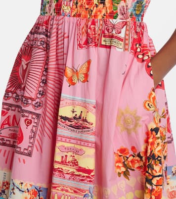 Collage Kingdom tiered cotton maxi dress | Camilla