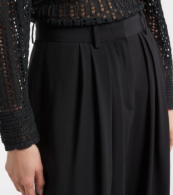 Weite High-Rise-Hose Janice aus Crêpe | Isabel Marant