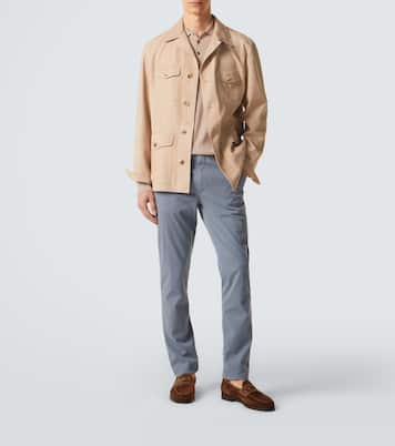 Pantalon chino en coton mélangé | Canali