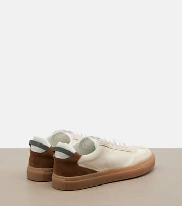 Baskets Monili à empiècements en daim | Brunello Cucinelli