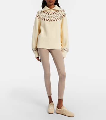 Pullover Sigrid in maglia a coste con zip corta | Varley