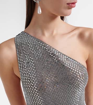 One-Shoulder-Robe mit Kristallen | Self-Portrait