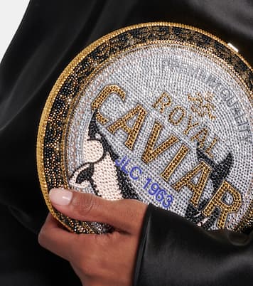 Royal Caviar crystal-embellished clutch | Judith Leiber Couture