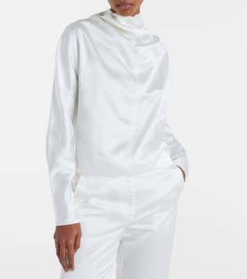 Draped satin blouse | Toteme