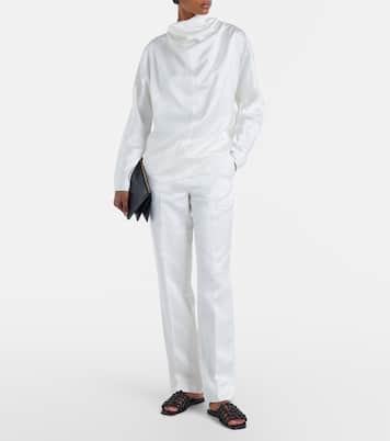 Draped satin blouse | Toteme