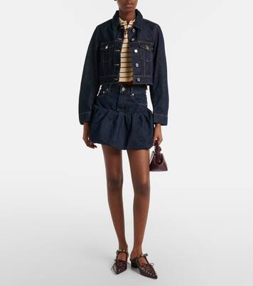 Cropped-Jeansjacke | Ganni