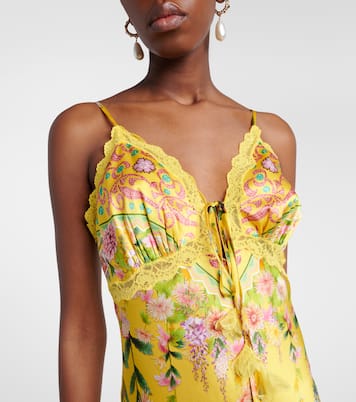Printed silk charmeuse maxi dress | Camilla